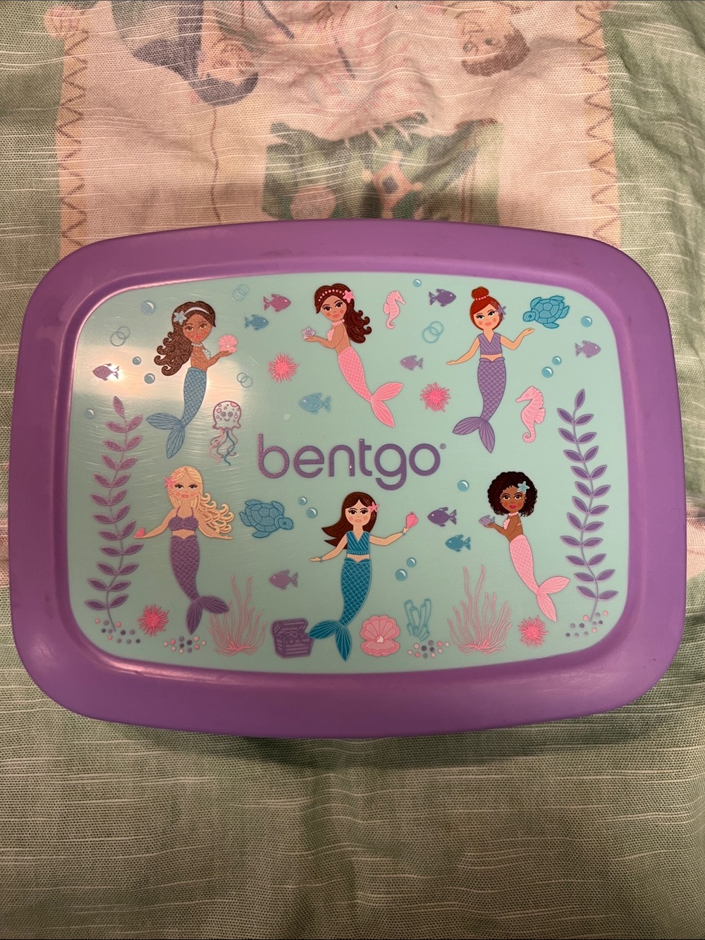 Bentgo Kids Mermaid Lunch Box - Purple & Aqua Design